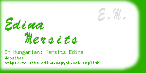 edina mersits business card